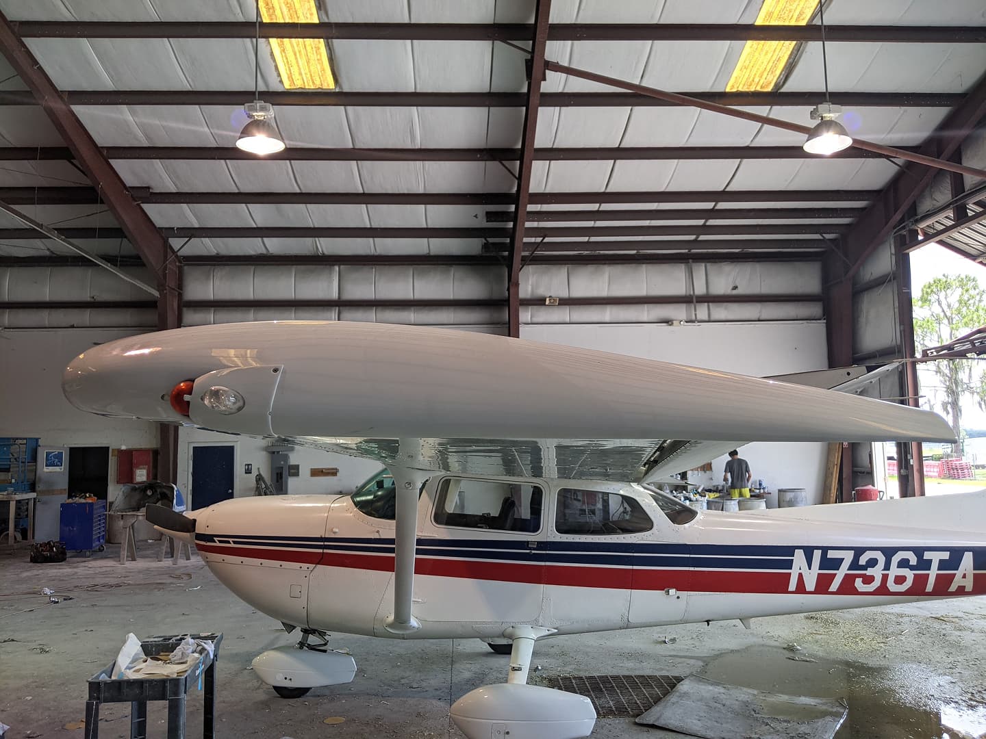 Tour aircraft with vibrant branded